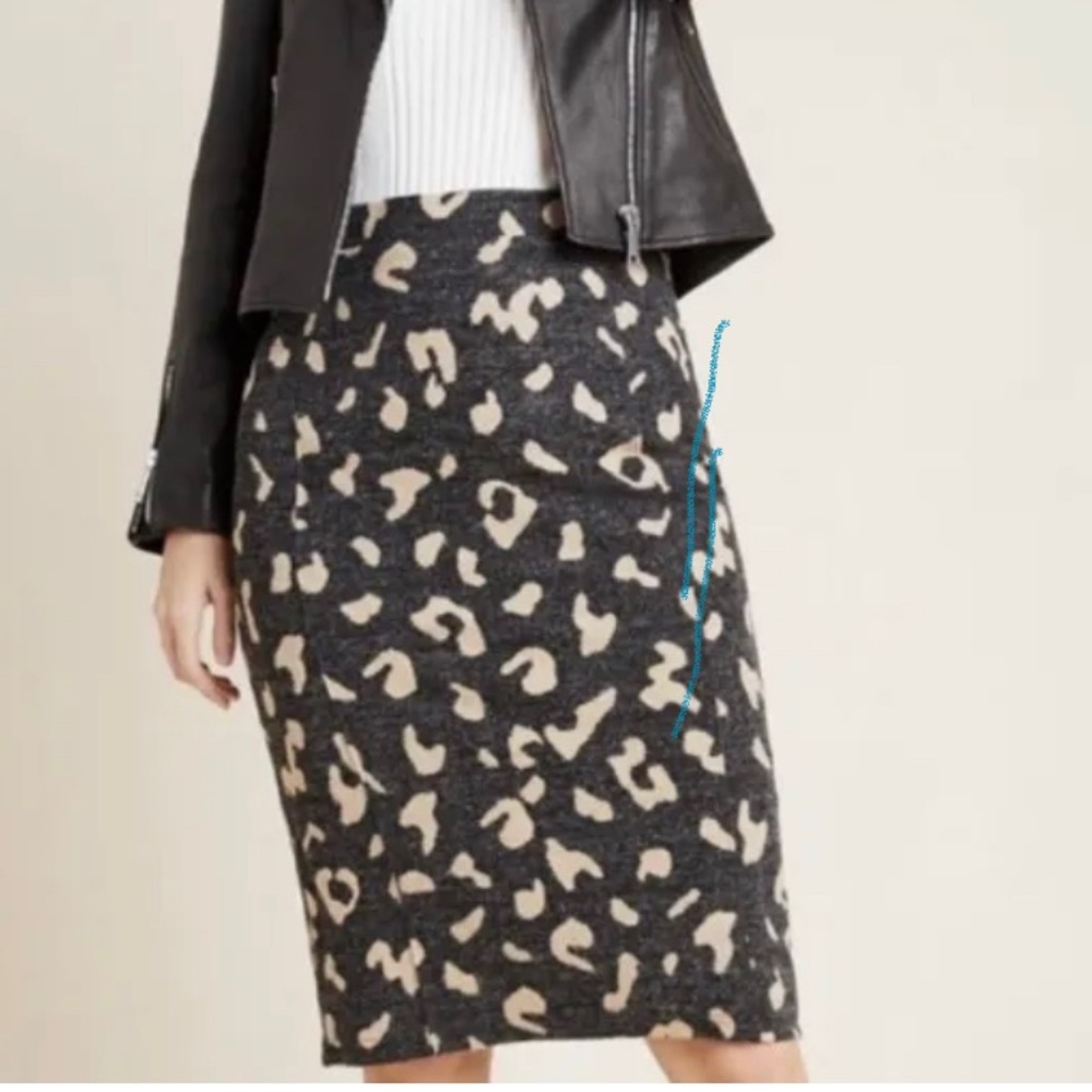 Anthropologie Maeve fleece stretch skirt